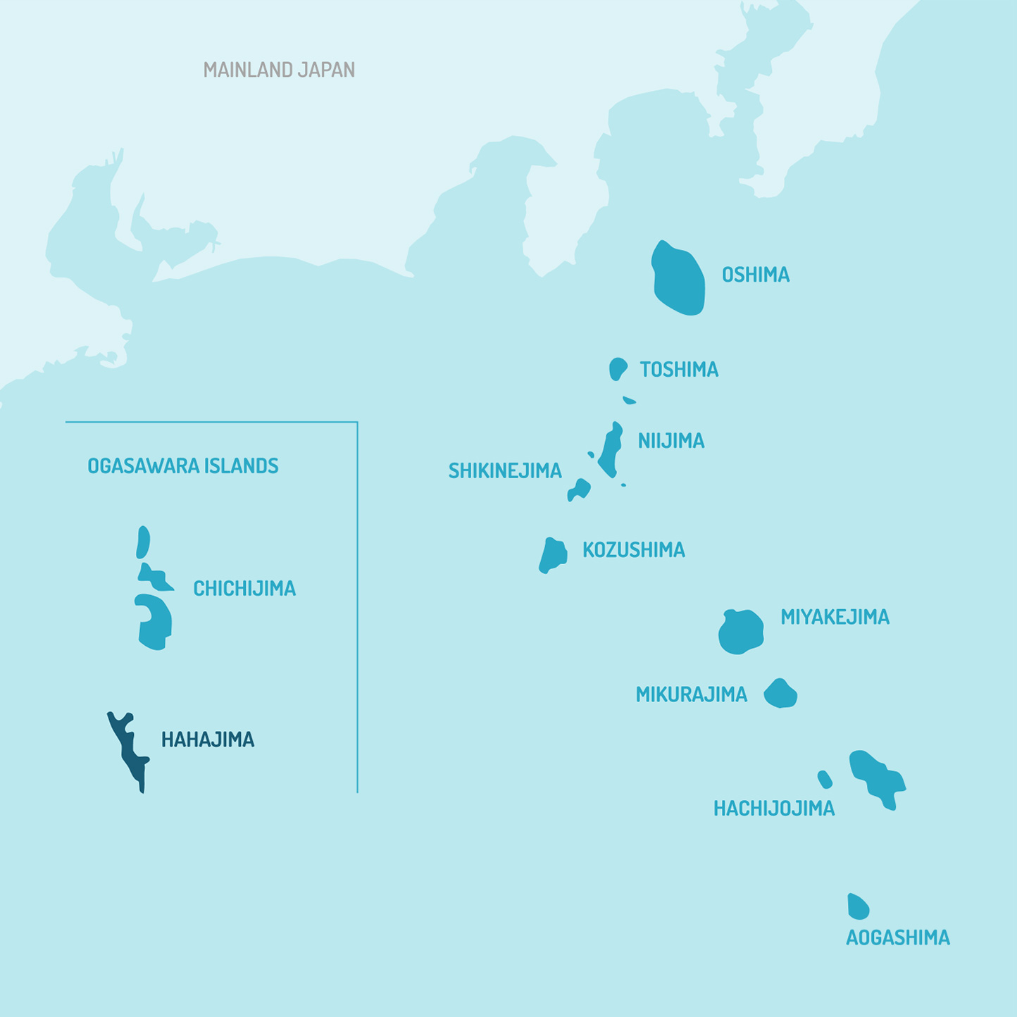 Hahajima map